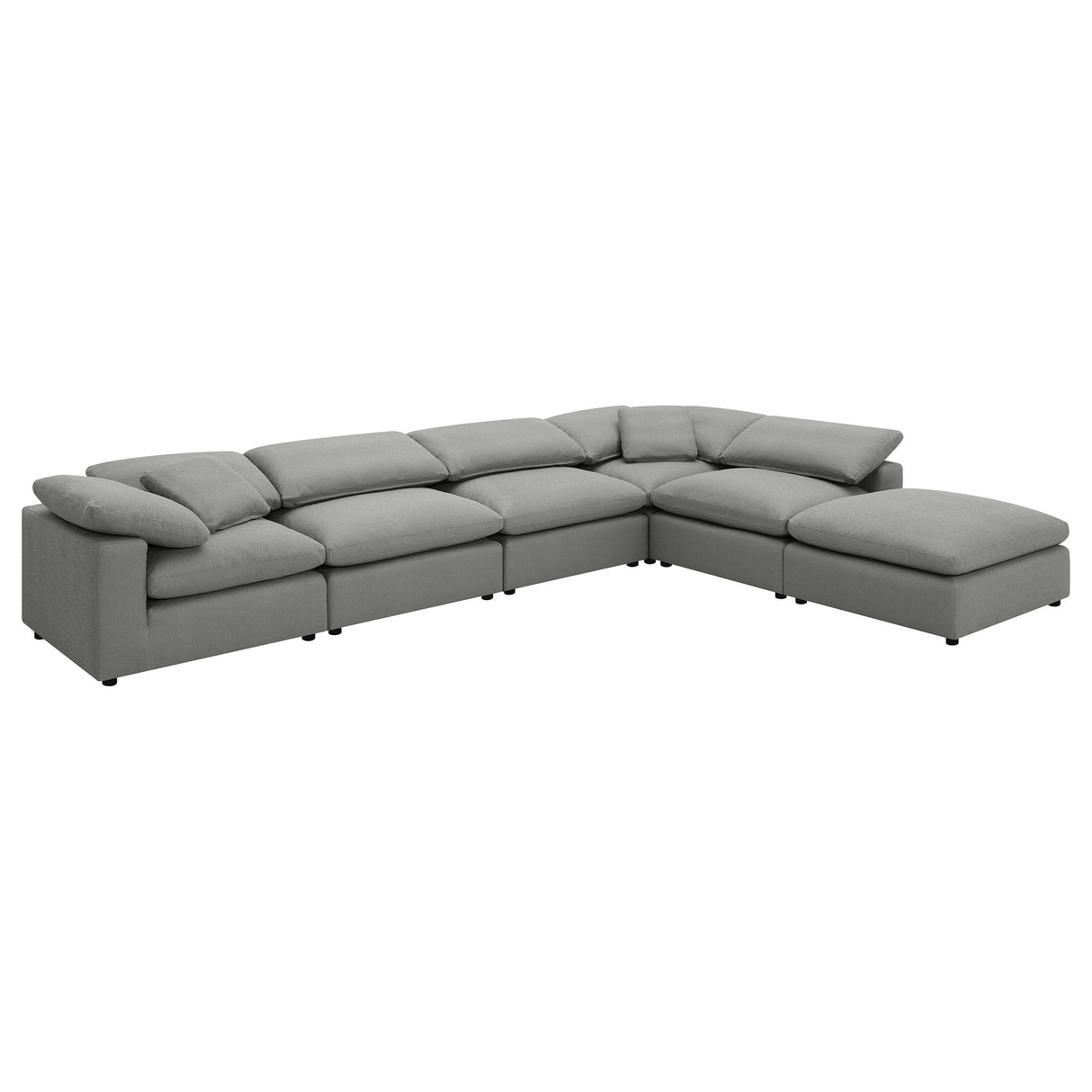 Raleigh Grey 6-Piece Boucle Upholstered Modular Sectional