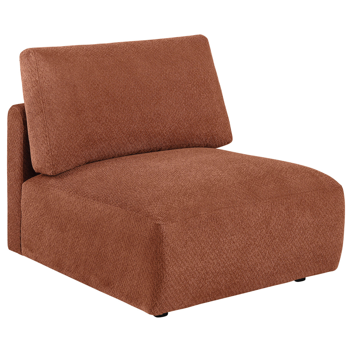 Elysia Coral Fabric Upholstered Modular Armless Chair