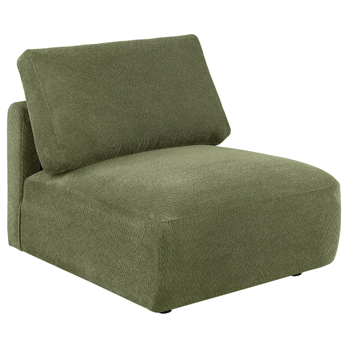 Elysia Green Fabric Upholstered Modular Armless Chair