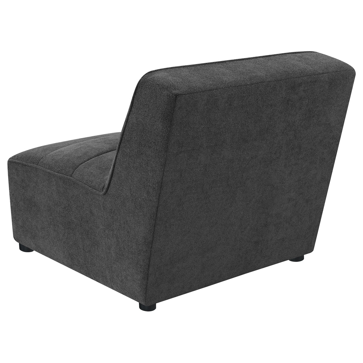 Sunny Dark Charcoal Upholstered Armless Chair