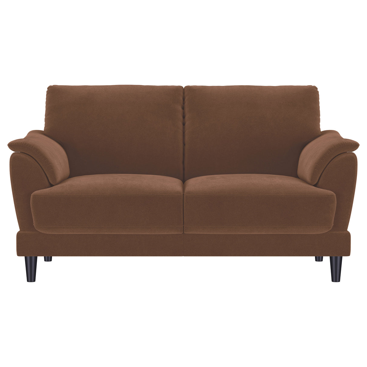 Selma Rust 2-Piece Velvet Upholstered Crescent Arm Living Room Set