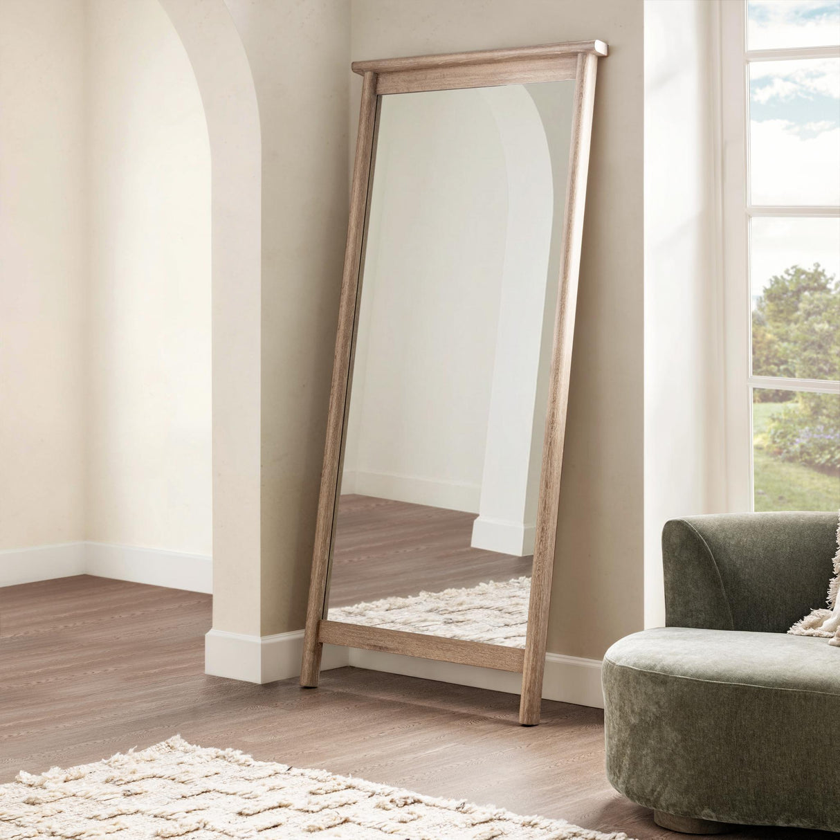 Juno Floor Mirror - Coastal Drift