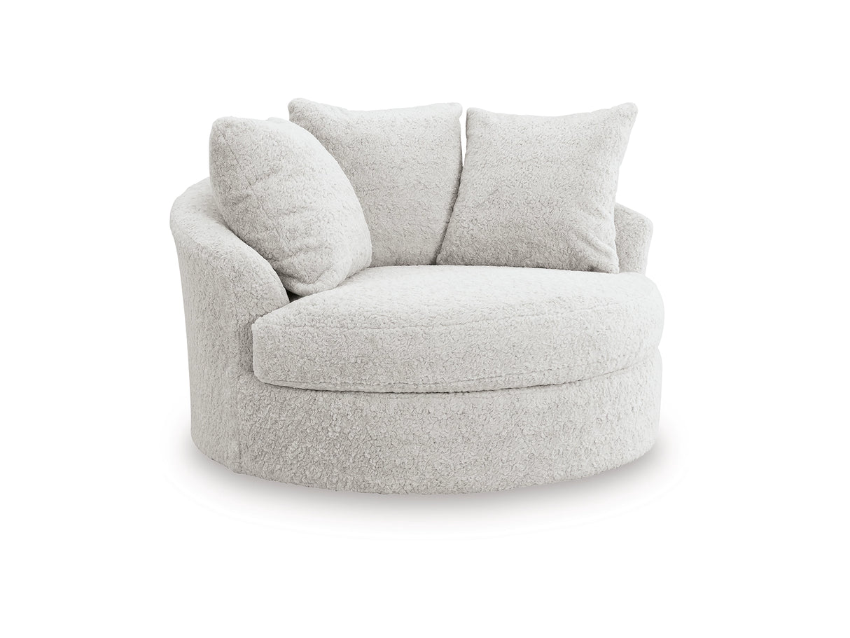 Cuddle Plush Arctic Oversized Swivel Accent Chair by Ashley at Eve Furniture