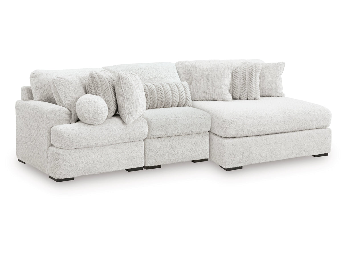 Cuddle Plush Arctic 3-Piece Right Arm Facing (RAF) Chaise Sectional by Ashley at Eve Furniture