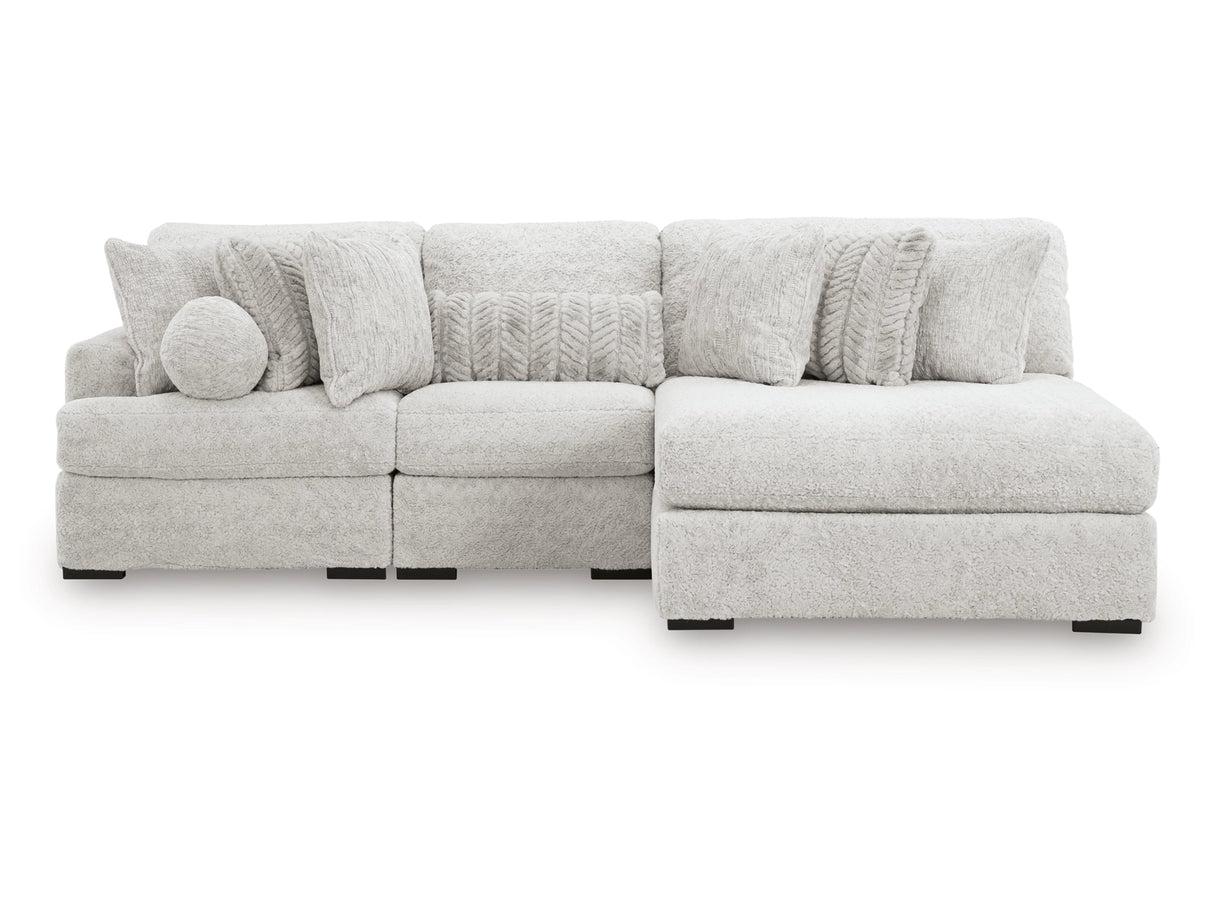 Cuddle Plush Arctic 3-Piece Right Arm Facing (RAF) Chaise Sectional by Ashley at Eve Furniture