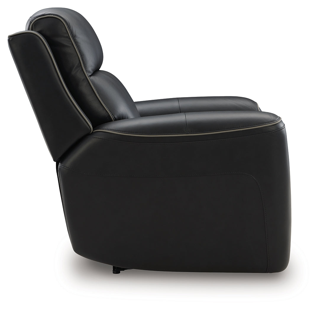 5Z-Comfort Onyx Power Recliner by Ashley at Eve Furniture