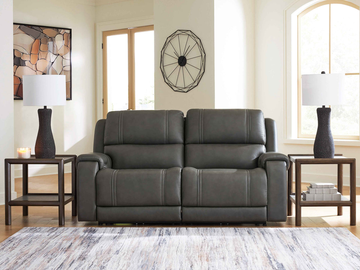 5Z - Pittson Anchor 2-Piece Power Reclining Sectional Loveseat by Ashley at Eve Furniture