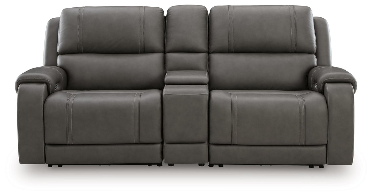 5Z - Pittson Anchor 3-Piece Power Reclining Sectional Loveseat with Console