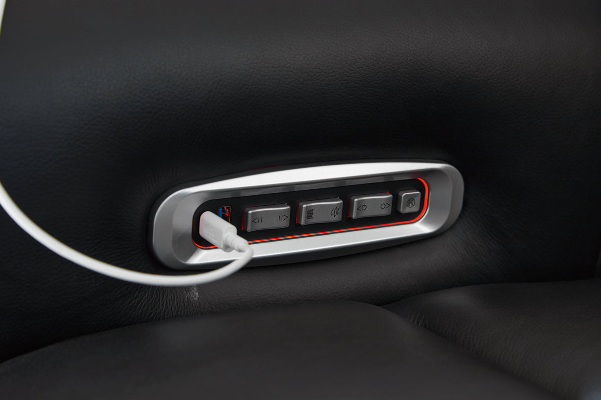 5Z-Relaxation Onyx Dual Power Leather Reclining Loveseat with Console by Ashley at Eve Furniture