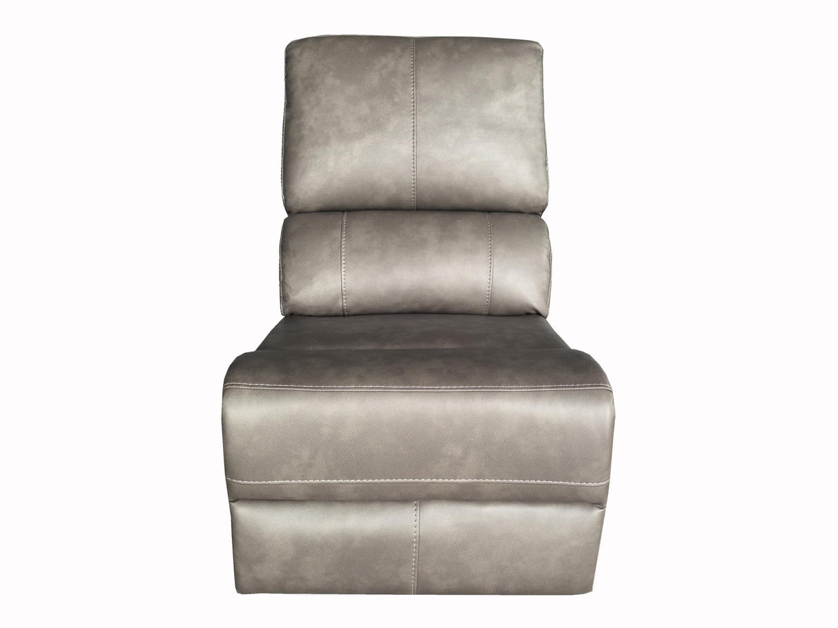 Brickston Charcoal Leatherette Modular Sectional Armless Chair