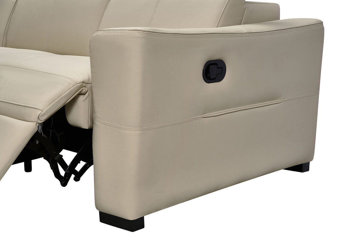 6021 Cream Sectional and armchair w/ manual recliners by ESF Furniture at Eve Furniture