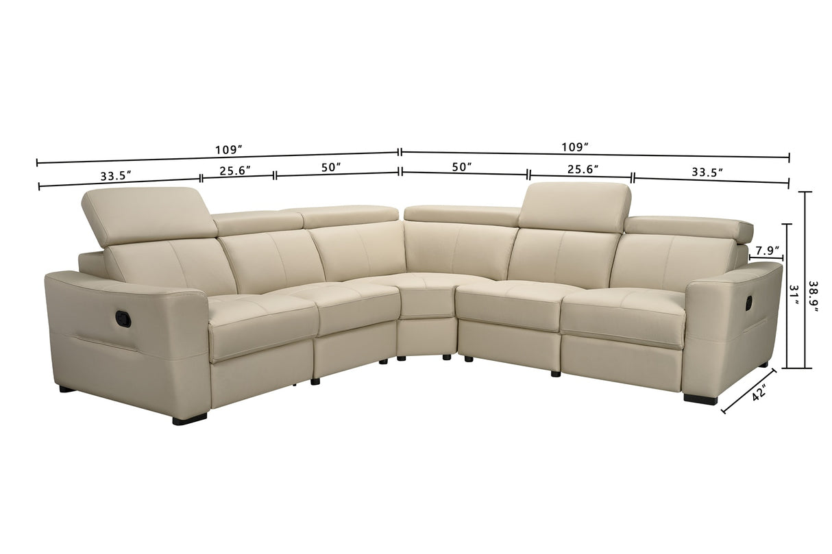 6021 Grey Sectional w/ manual recliners by ESF Furniture at Eve Furniture