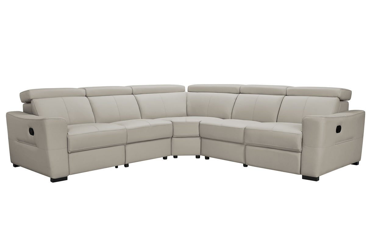 6021 Grey Sectional w/ manual recliners by ESF Furniture at Eve Furniture