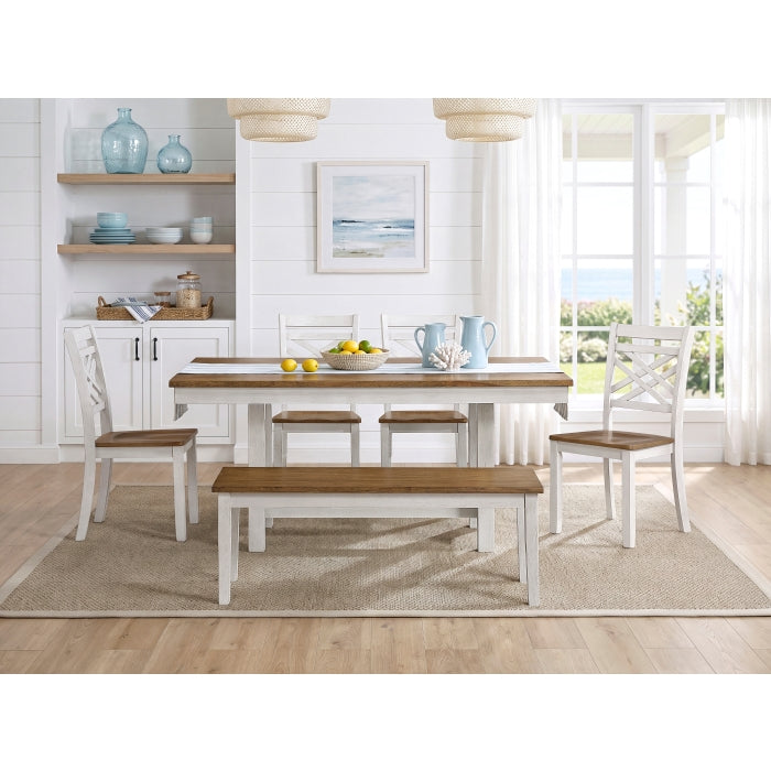 Tyler White Dining Table by Homelegance at Eve Furniture