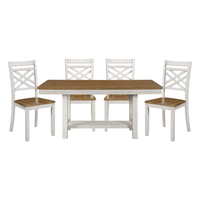 Tyler White 5pc Set (TB+4S) by Homelegance at Eve Furniture