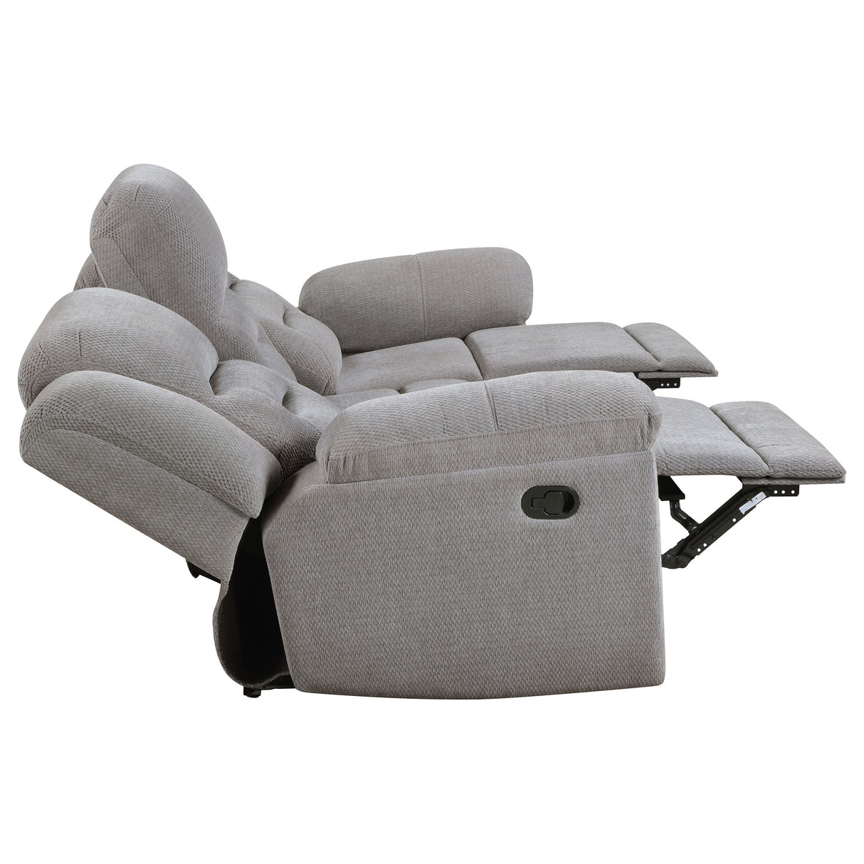 Gilson Grey 2-Piece Chenille Upholstered Reclining Living Room Set