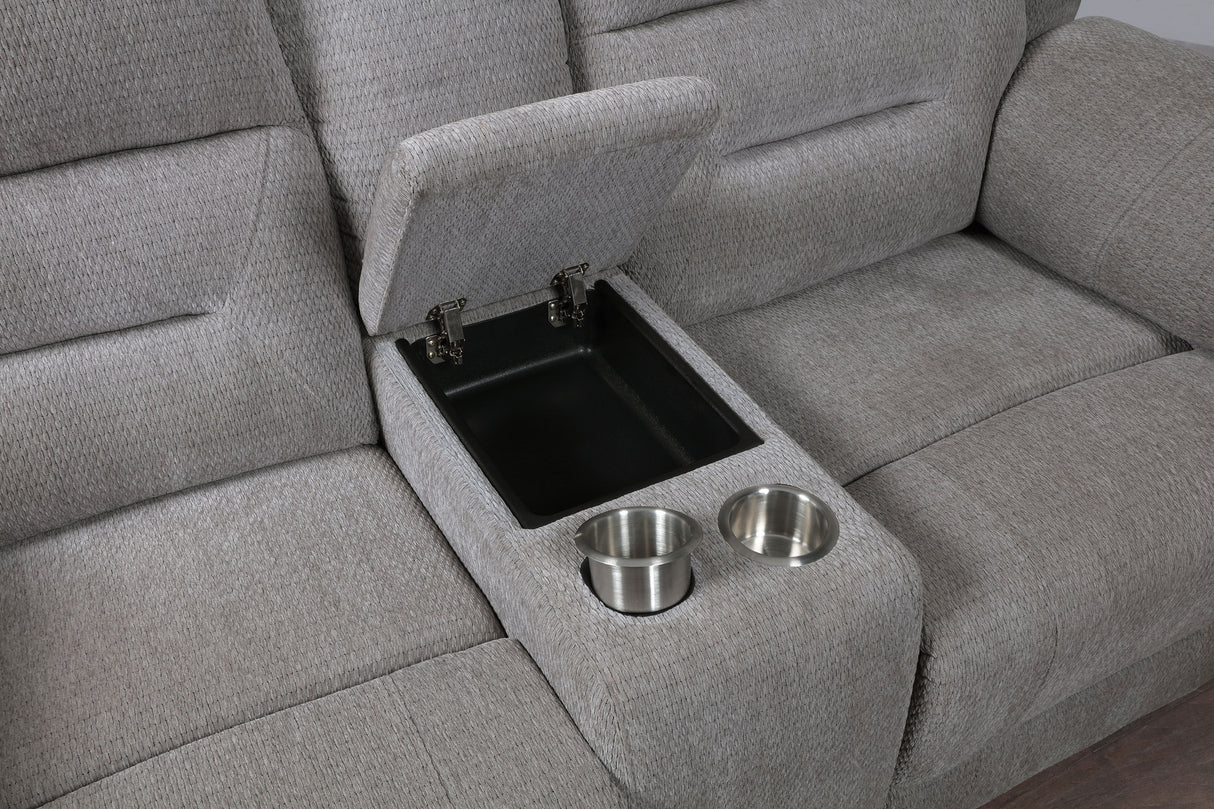 Gilson Grey 2-Piece Chenille Upholstered Reclining Living Room Set
