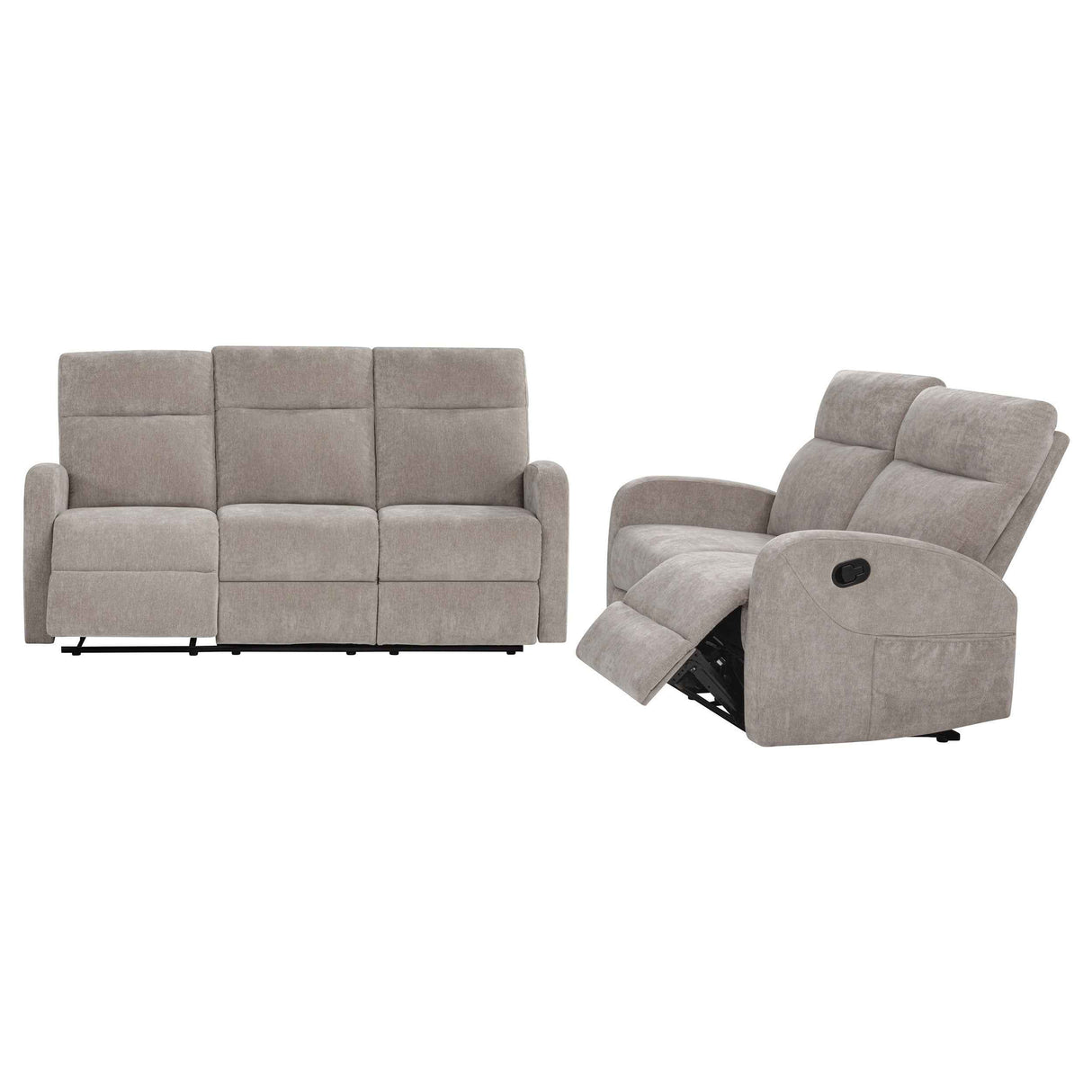 Hamilton 2-piece Chenille Manual Reclining Sofa Set Sand (Copy)
