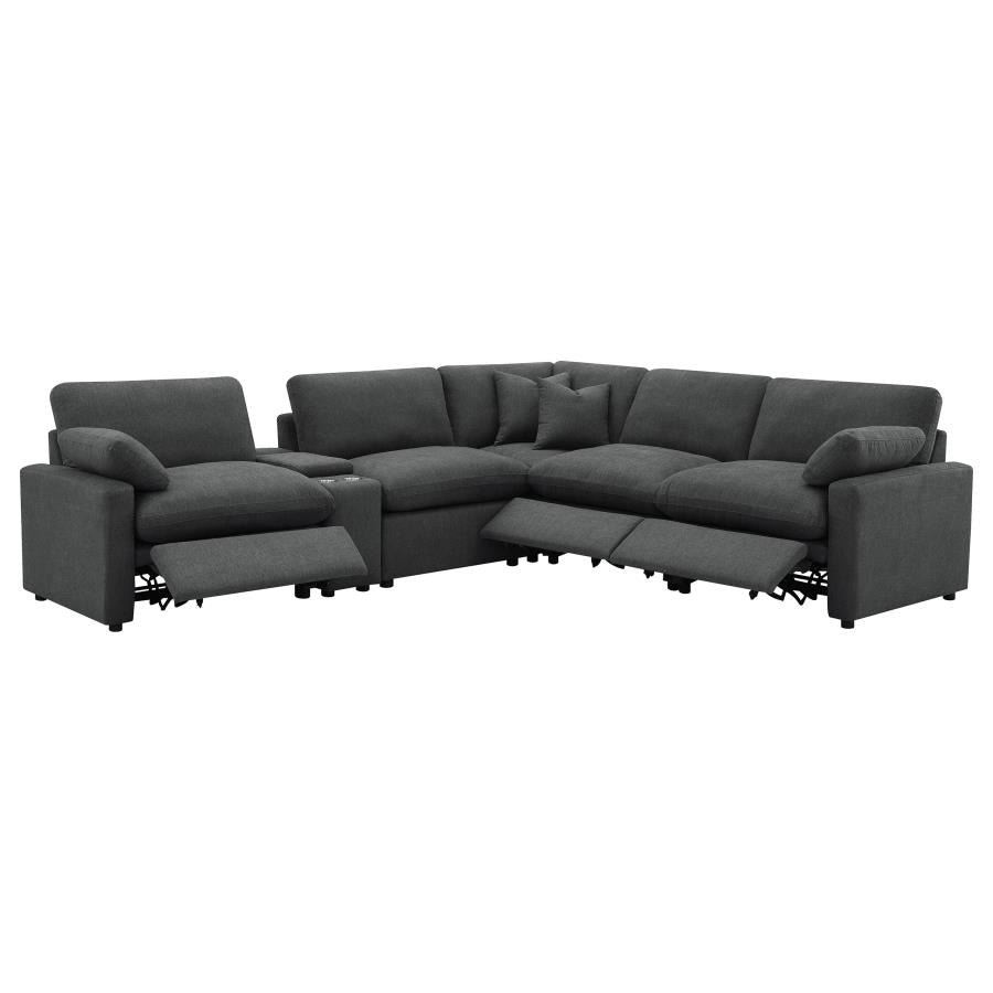 Collins Dark Grey 6-piece Modular Power Reclining Sectional