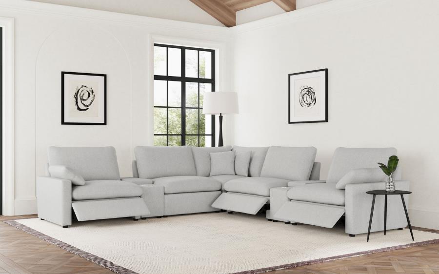 Collins Grey 7-Piece Modular Power Reclining Sectional