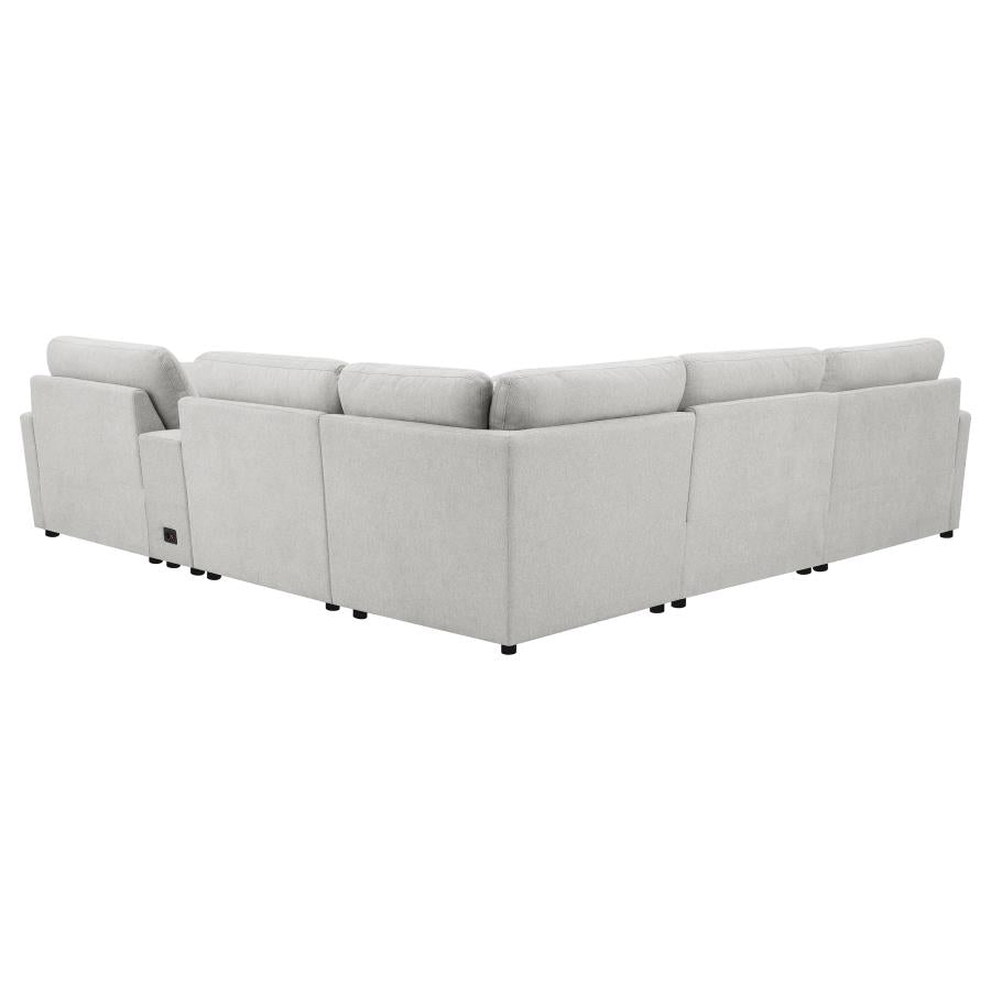 Collins Grey 6-Piece Modular Power Reclining Sectional