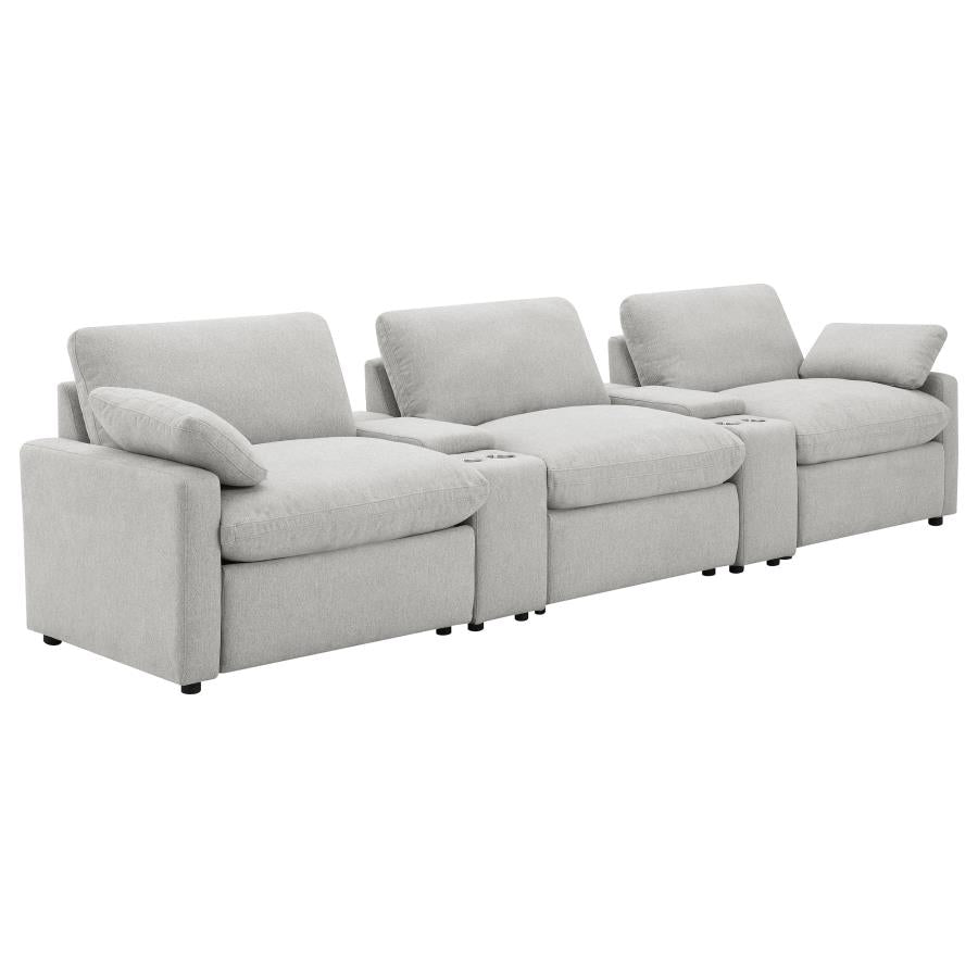 Collins Grey 5-Piece Power Reclining Home Theater Seating