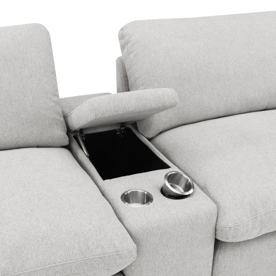 Collins Grey 5-Piece Power Reclining Home Theater Seating