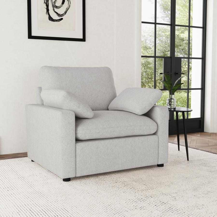 Collins Grey Upholstered Power Recliner Chair by Coaster at Eve Furniture