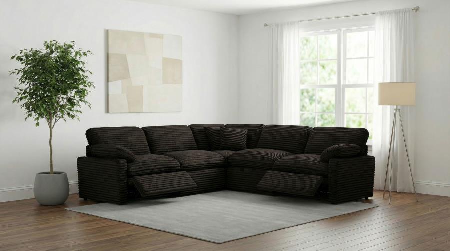 Collins Chocolate Brown 5-piece Modular Power Reclining Sectional by Coaster at Eve Furniture