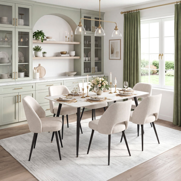 Mateo Beige Dining Table by Homelegance at Eve Furniture