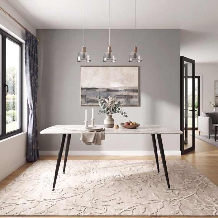 Mateo Beige Dining Table by Homelegance at Eve Furniture