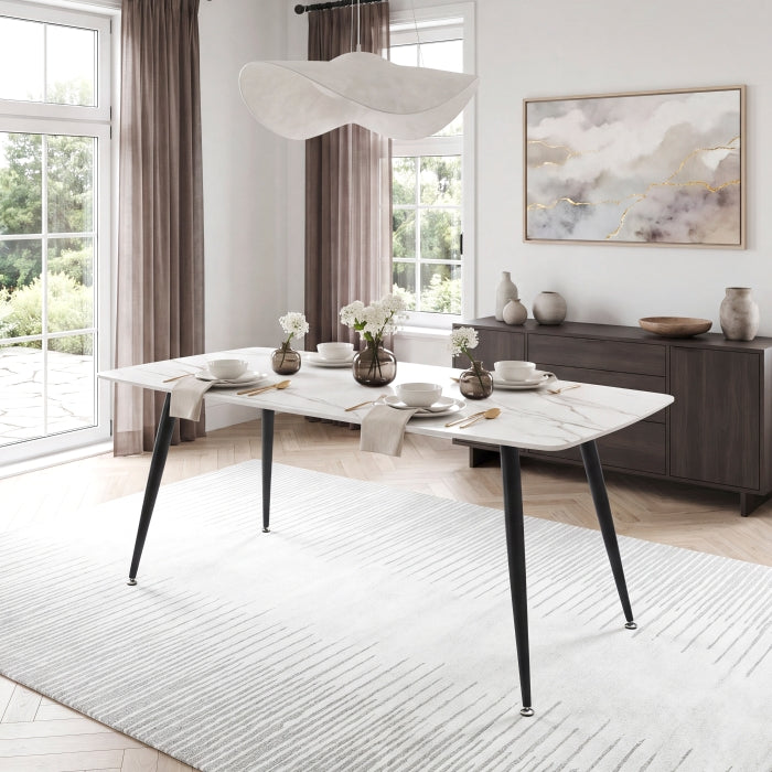 Mateo Beige Dining Table by Homelegance at Eve Furniture
