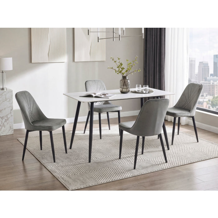 kira White Dining Table by Homelegance at Eve Furniture