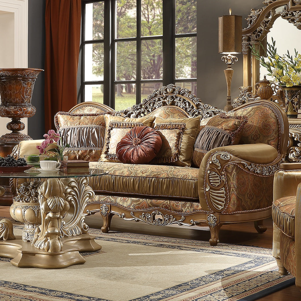 Homey Design HD-622 Antique Brown Sofa