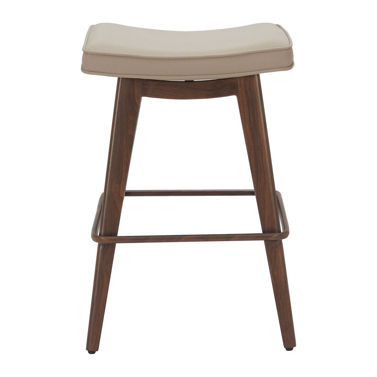 Divat Counter Stool Beige & Walnut - Image 4