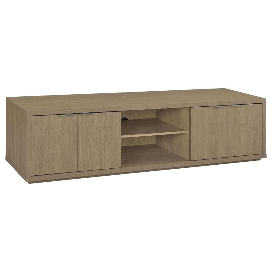 Ingram Latte 4-Door TV Stand for TVs up to 85 Inches by Coaster at Eve Furniture