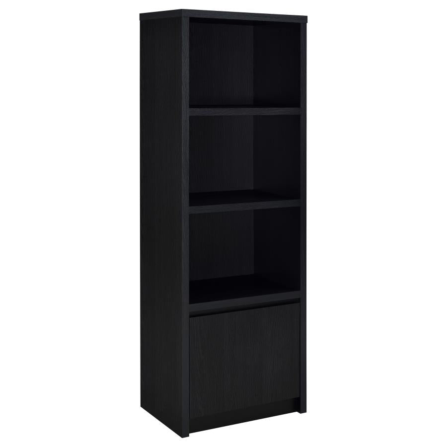 Winfield Black 3-shelf Media Tower Entertainment Pier