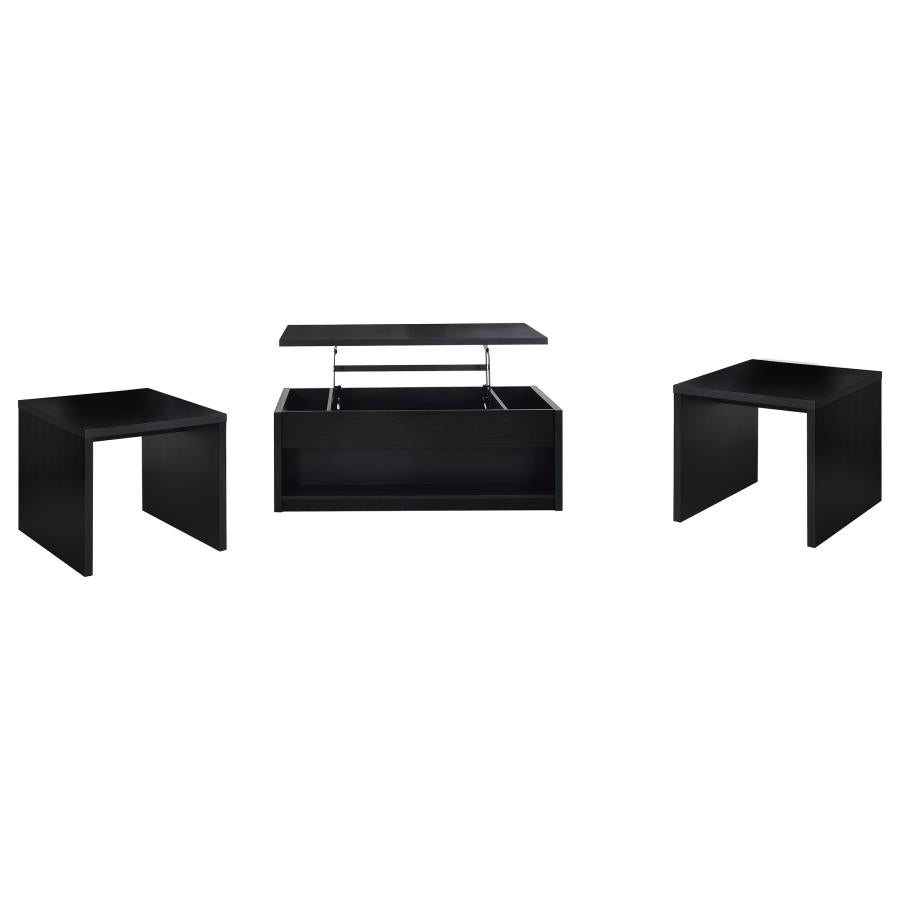 Knapp Black 3-Piece Lift Top Occasional Table Set