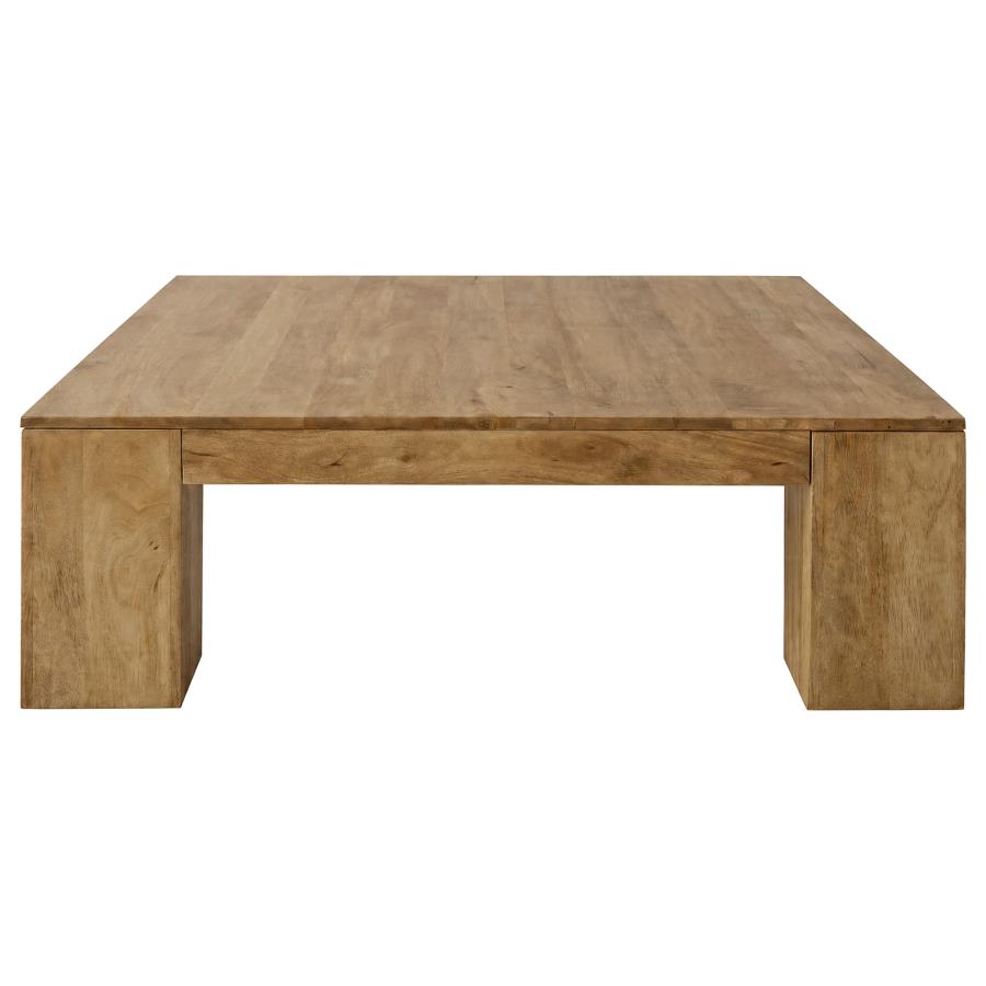 Butte Natural Square Mango Wood Coffee Table by Coaster at Eve Furniture
