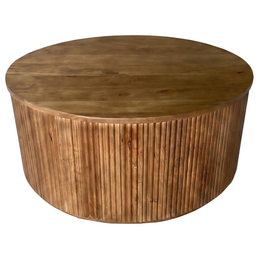 Coffey Light Brown 3-Piece Round Occasional Table Set by Coaster at Eve Furniture