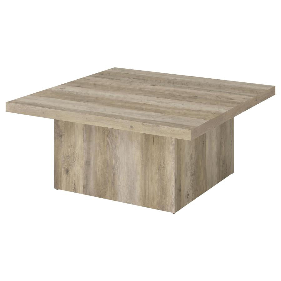 Devar Distressed Pine 3-Piece Square Occasional Table Set