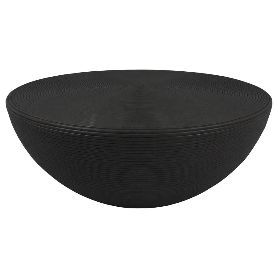 Macedo Black 3-Piece Transitional Round Rattan Occasional Table Set by Coaster at Eve Furniture
