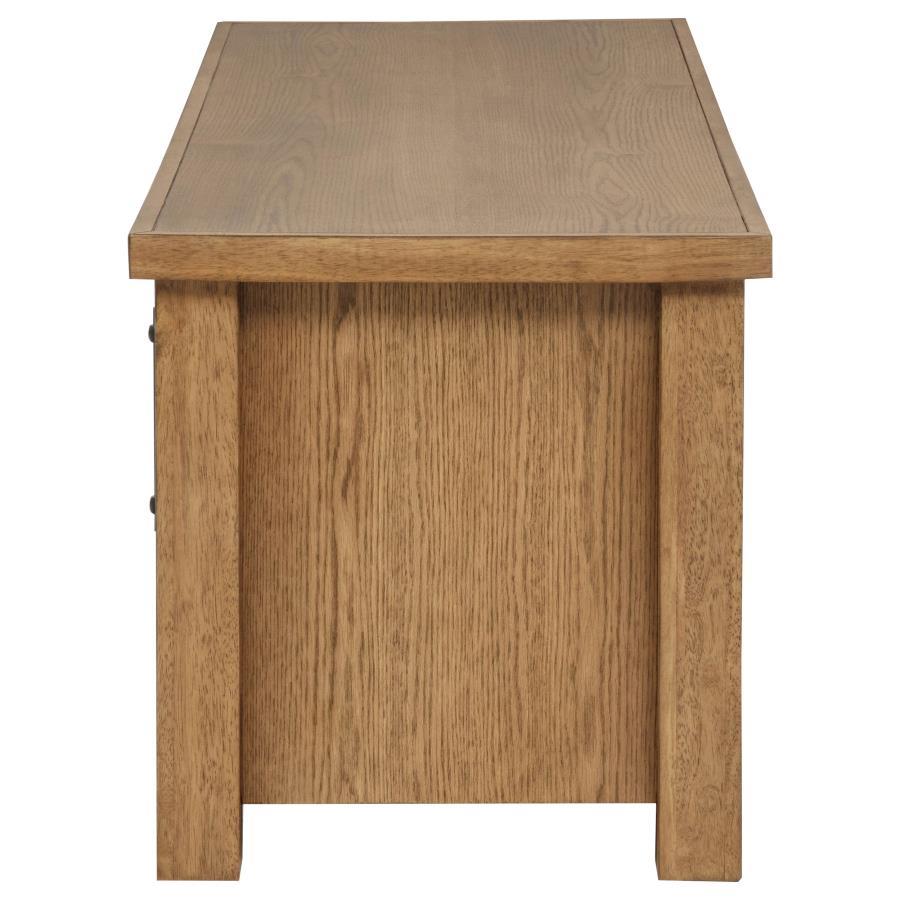Beasley Golden Oak 2-Door 71-Inch Wood TV Stand Media Console by Coaster at Eve Furniture