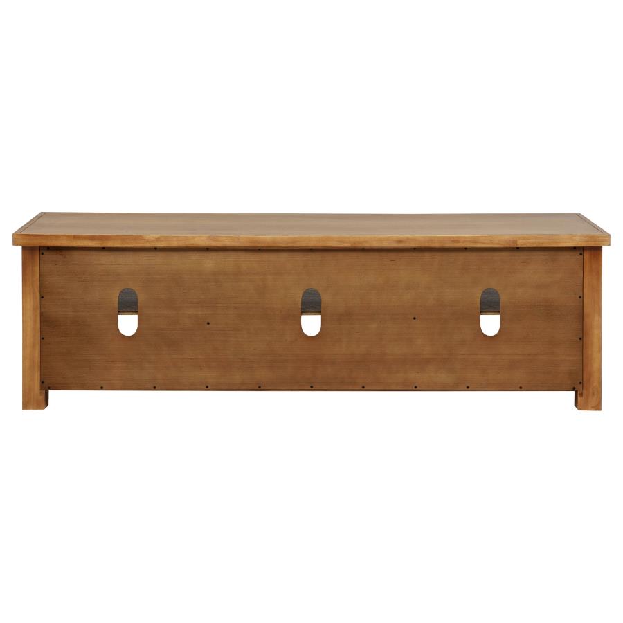 Beasley Golden Oak 2-Door 71-Inch Wood TV Stand Media Console by Coaster at Eve Furniture