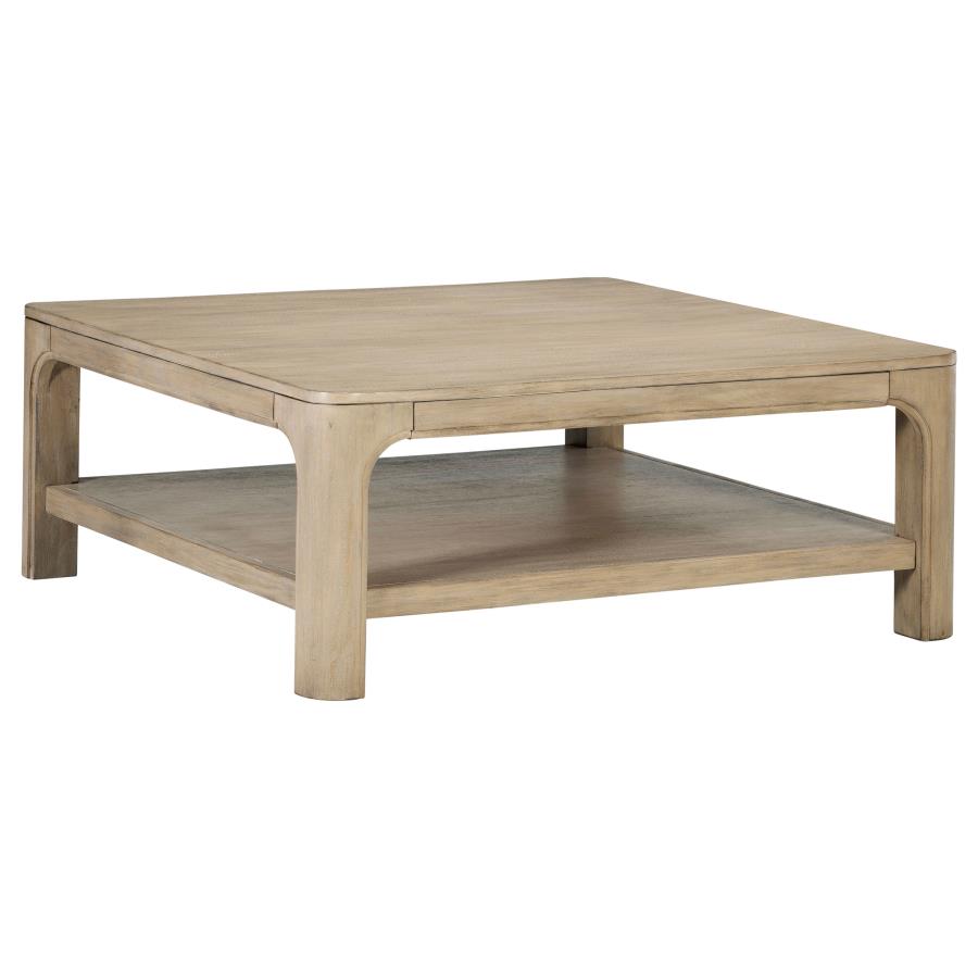 Solano Weathered Mango Square Wood Cocktail Coffee Table
