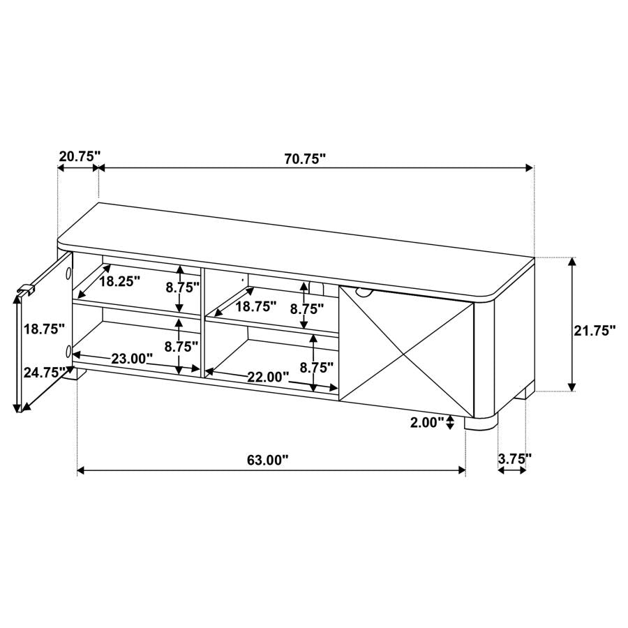 Marcelo Coffee 71-inch TV Stand Media Console