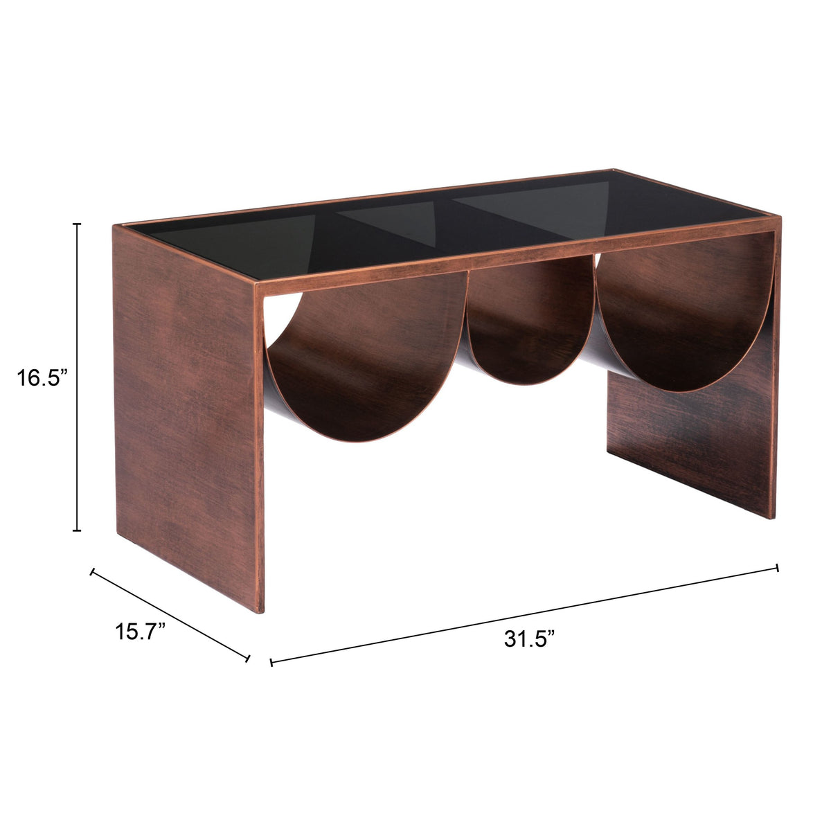 Aveiro Coffee Table Copper & Black - Image 7
