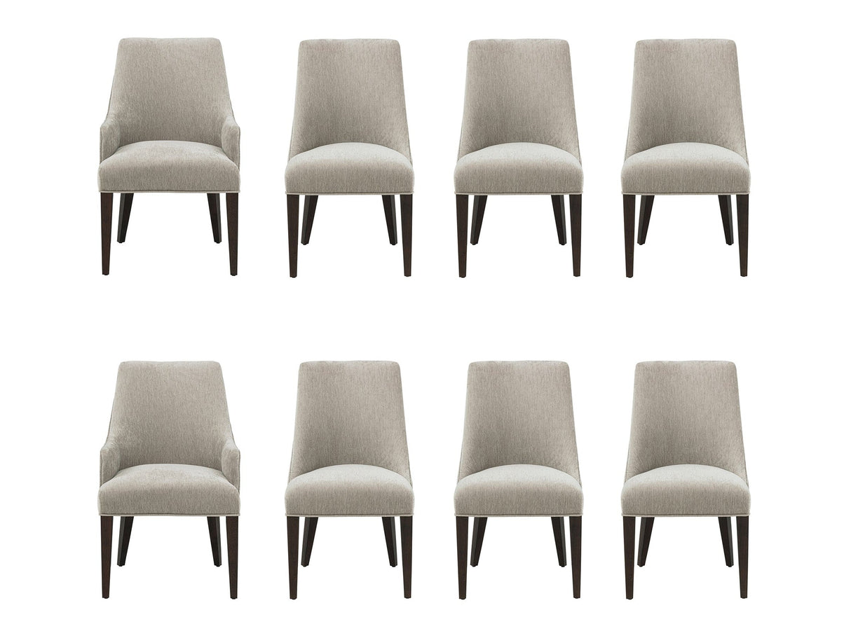 8-Piece Beever Dining Chair and Arm Chair in Taupe by Manhattan Comfort at Eve Furniture