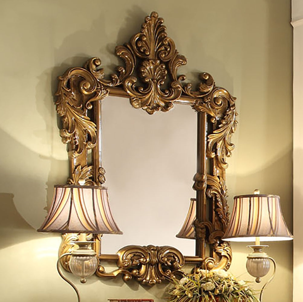 HD-8008 Antique Gold/Perfect Brown Accent Mirror by Homey Design at Eve Furniture