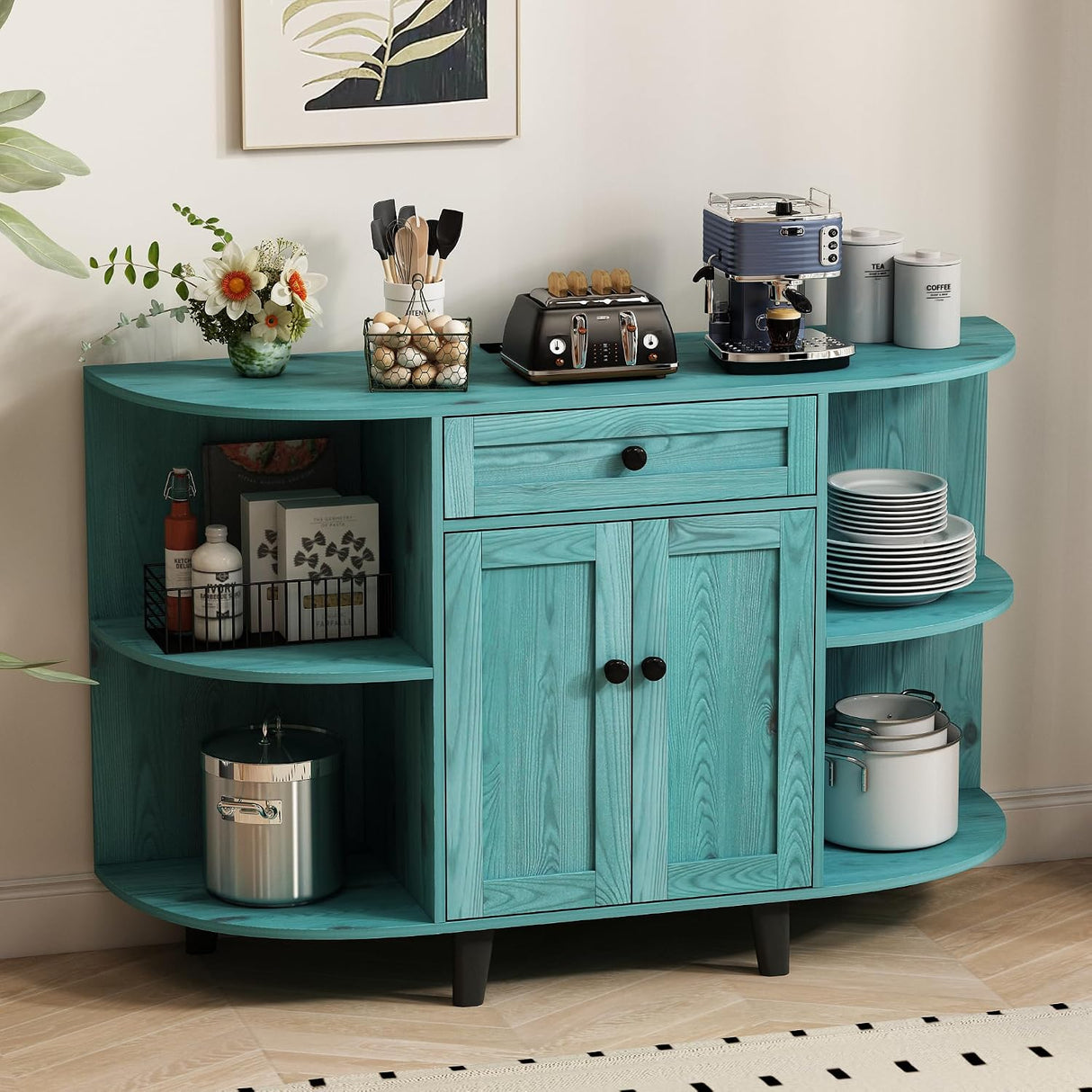 Astoria Vintage Blue 52" Buffet Sideboard with Power Outlets by Coaster at Eve Furniture